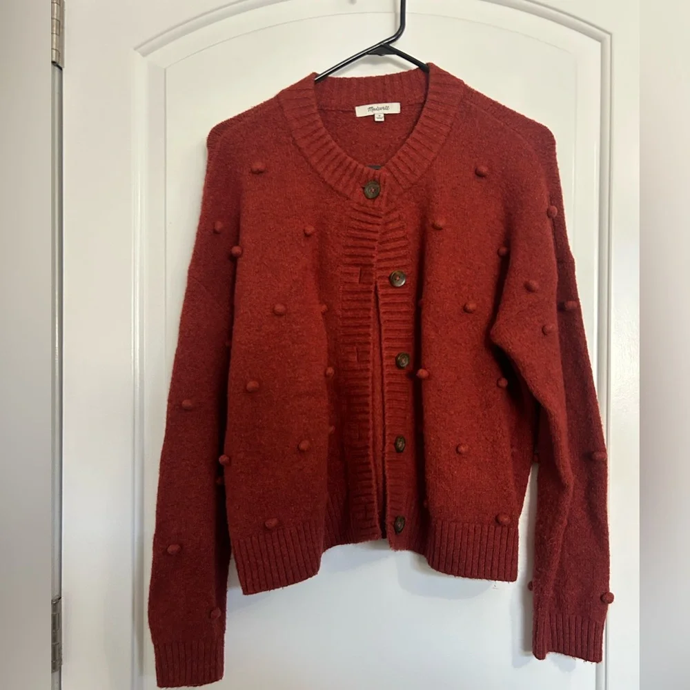 Madewell Bobble Colburne Cardigan Coziest Yarn size M chic 90s cottagecore boho - Picture 2 of 12